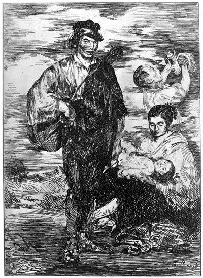 Les Gitanos, Cikáni, c1850-1880 1924 od Édouard Manet
