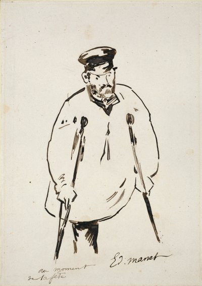 Muž o berlích, c1850-1880 od Édouard Manet