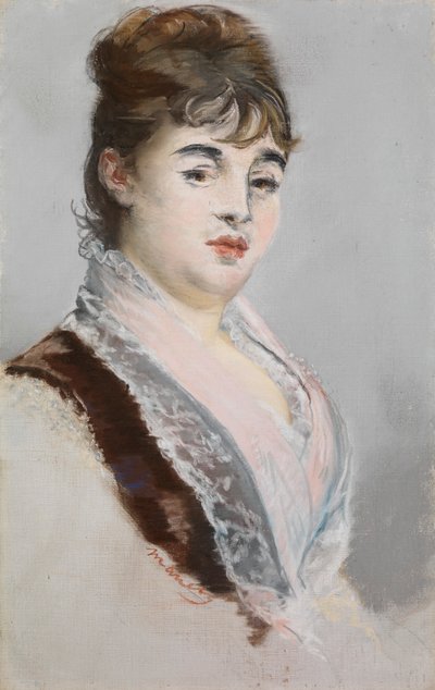 Marie Colombier, kolem roku 1880 (pastel na základním lněném plátně) od Édouard Manet