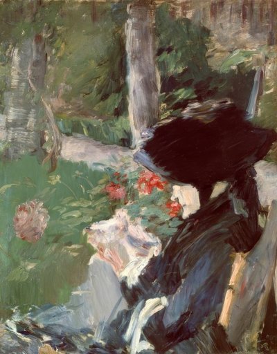Matka Mme Manet v zahradě Bellevue od Édouard Manet