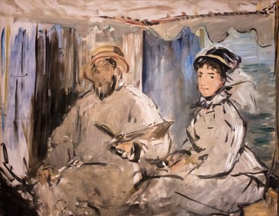 Monet ve svém ateliéru od Edouard Manet