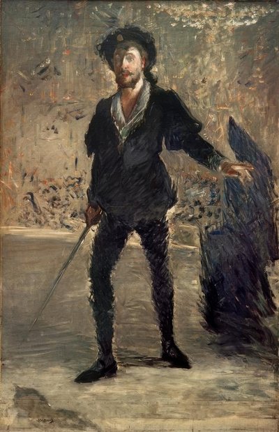 Portrét Faureho v roli Hamleta od Édouard Manet