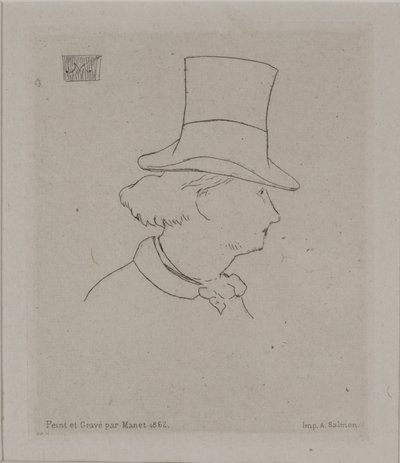 Portrét Baudelaira od Édouard Manet