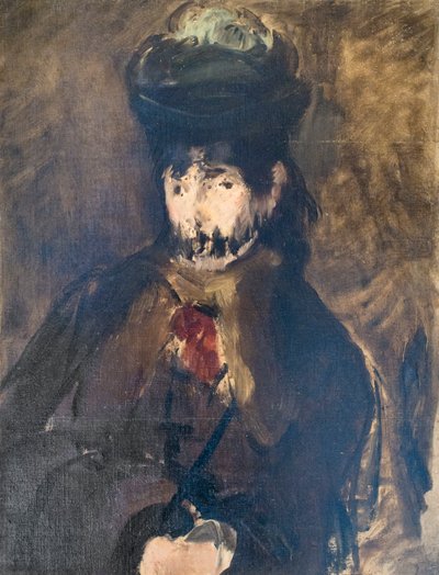 Portrét Berthe Morisot v závoji, c. 1872 (olej na plátně) od Édouard Manet
