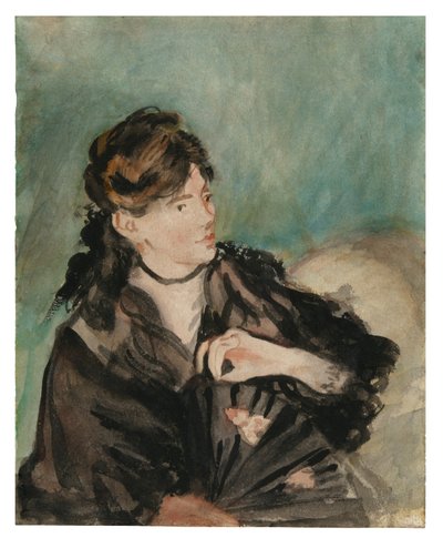 Portrét Berthe Morisot s ventilátorem od Édouard Manet