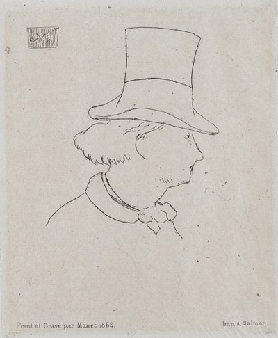 Portrét Charlese Baudelaira 1821-1867. od Édouard Manet
