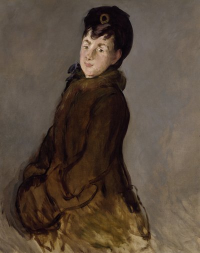 Portrét Isabelle Lemonnier s rukávníkem, kolem roku 1879 (olej na plátně) od Édouard Manet