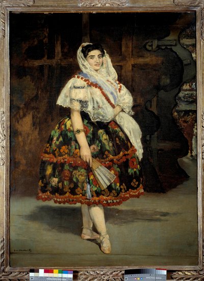 Portrét Loly de Valencia Tanečnice Lola Melea je zastoupena v tradičním španělském kroji. Obraz Edouarda Maneta (1832-1883) 1862 Rozm. 1,23x0,92 m Paříž, Musee d
