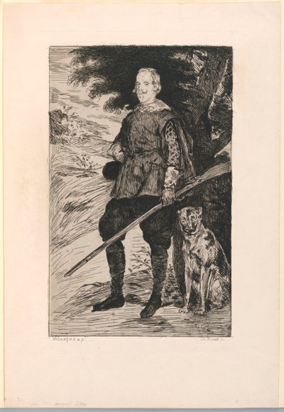 Portrét Filipa IV., španělského krále, podle Diega Velazqueze od Édouard Manet