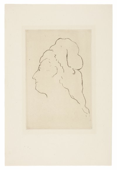 Profil Evy Gonzalesové, otočené doleva od Édouard Manet