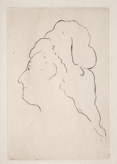 Profil Evy Gonzalesové otočený doleva, c. 1869. od Édouard Manet