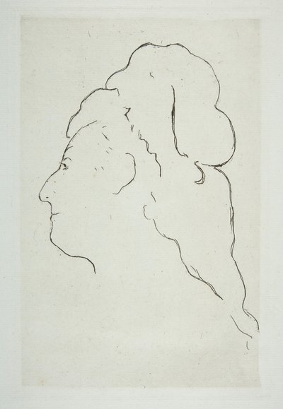 Profil Evy Gonzalesové otočený doleva, ca. 1870. od Édouard Manet