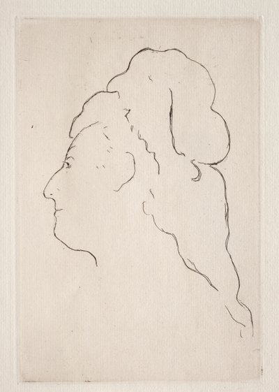 Profil Evy Gonzalès se otočil doleva od Édouard Manet