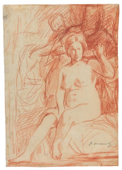 Sedící nahá od Édouard Manet