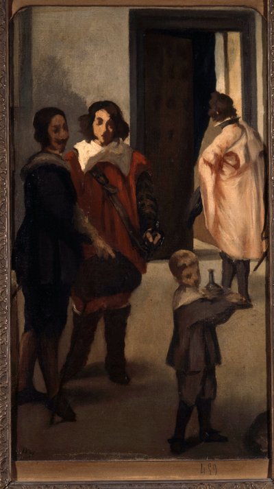 Malba španělských jezdců od Edouarda Maneta (1832-1883) 1859 Ne. 0,45 X 0,26 m Lyon, Muzeum výtvarných umění od Édouard Manet