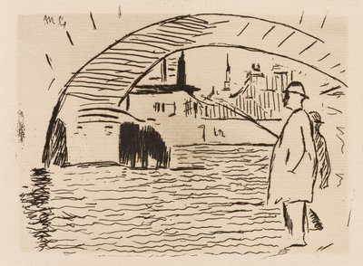 Oblouk mostu, deska 6 z knihy Le Fleuve od Édouard Manet