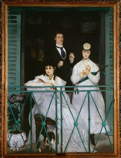 Balkon (portréty Berthe Morisot, Fanny Claus, Antoine Guillemet a Leon Leenhoff) - olej na plátně od Édouard Manet