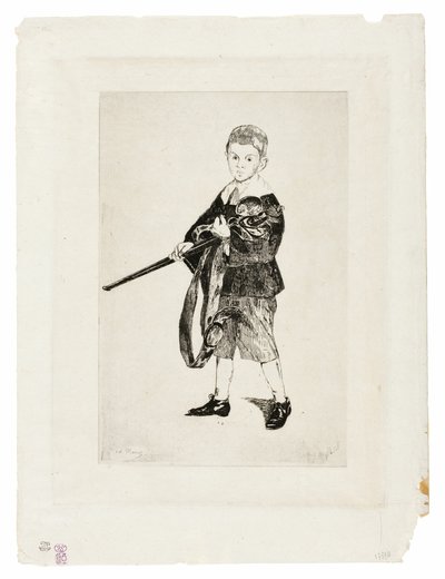 Chlapec s mečem, otočený doleva III od Édouard Manet