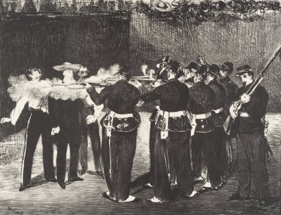 Poprava císaře Maxmiliána Poprava Maxmiliána, 1868. od Édouard Manet