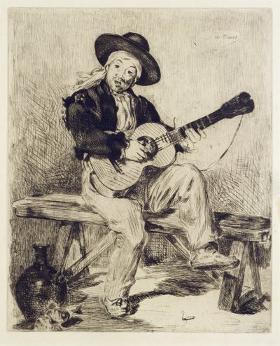 Kytarista (lept) od Édouard Manet