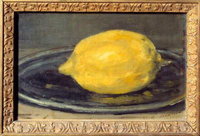 Citronový obraz od Edouarda Maneta (1832-1883). 1880. Ne. 0,14x0,22 m Paříž. Musee d