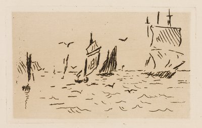 Moře, deska 7 z knihy Le Fleuve od Édouard Manet