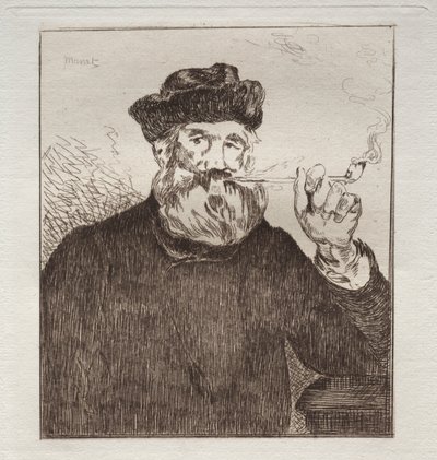 Kuřák (leptání) od Édouard Manet
