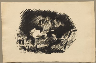 Pod lampou od Édouard Manet