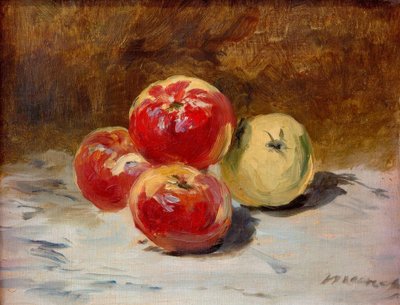 Čtyři jablka od Édouard Manet
