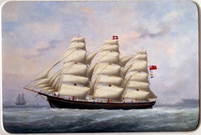 Plachetnice William Lawrence Akvarel od Edouarda Adama (1847-1929) 1881 Paříž, Musee de la Marine od Edouard Marie Adam