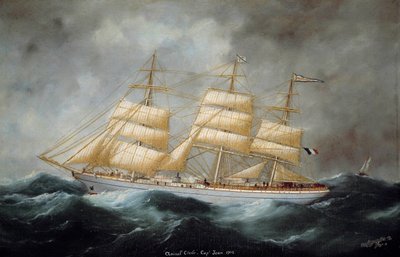 Pohled na Cap Hornier „Admirál Cecile““. Obraz Edwarda Adama (1847-1929). 1902. Saint Malo, Městské muzeum od Edouard Marie Adam