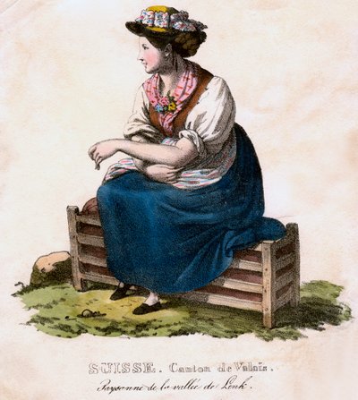 Švýcarka, c1825. od Edouard Pingret