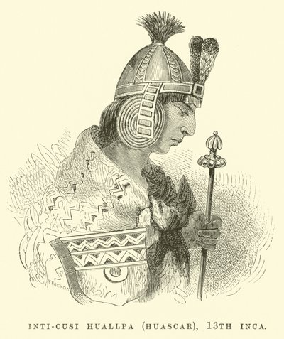 Inti-Cusi Huallpa (Huascar), 13. Inca od Edouard Riou