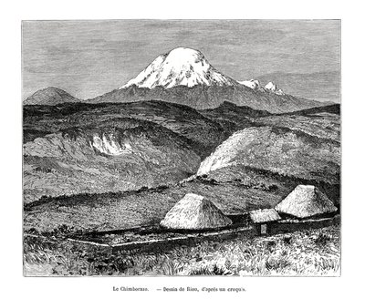 Mount Chimborazo, Ekvádor, 19. století od Edouard Riou