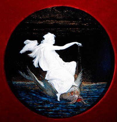 Spirit of the Water - the Elements, cca 1870 (smalt na porcelánu) (viz 468026) od Edouard Rischgitz