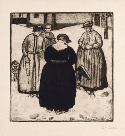 Kolem hrobu; Kolem hrobu (lept a akvatinta) od Edouard Vallet