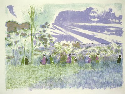 Přes pole, 189899 od Edouard Vuillard