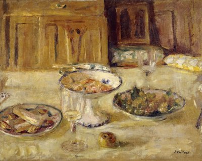 Sušenky a ovocný kompot; Kompot ze sušenek a ovoce, c. 1922 od Edouard Vuillard
