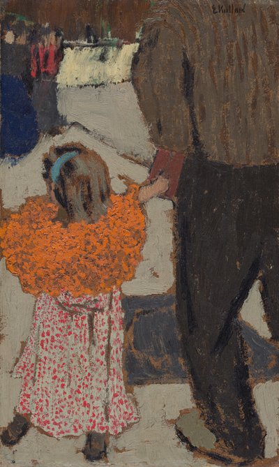 Kind mit rotem Schal od Edouard Vuillard
