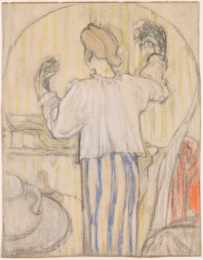 Před zrcadlem (vpředu) od Edouard Vuillard