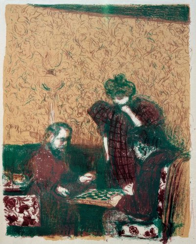 Hra dáma od Edouard Vuillard