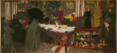 Grand Interieur se šesti postavami od Edouard Vuillard