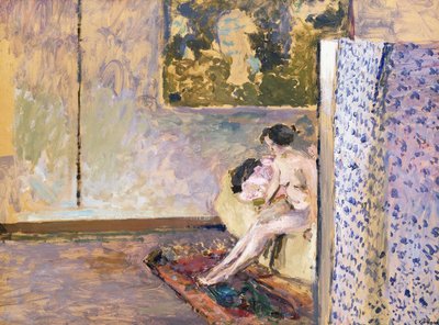V Bonnardově studiu na 60 Rue de Douai: Akt u plátna; V Bonnardově studiu, 60 Rue de Douai: Nu au Paravent, od Edouard Vuillard