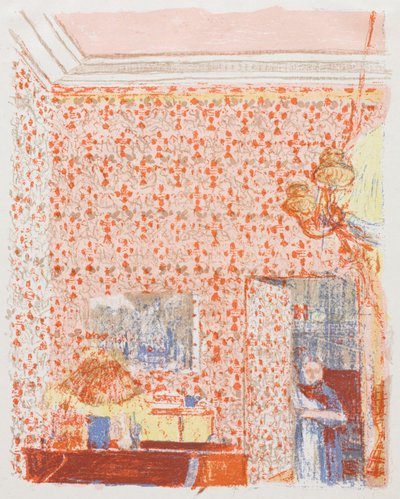 Interiér s růžovou tapetou I od Edouard Vuillard