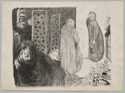 Interiér s obrazovkou od Edouard Vuillard