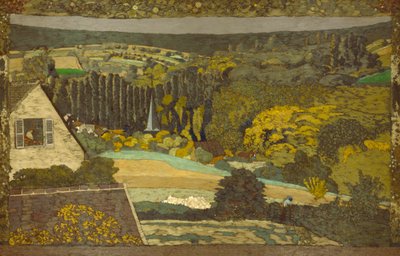 Krajina: Okno s výhledem na les od Edouard Vuillard