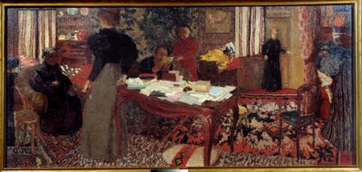 Velký interiér se šesti znaky od Edouard Vuillard