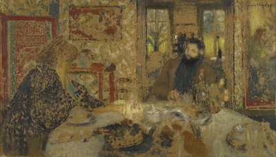 Oběd. Misia a Cipa ve Villeneuve, 1897 od Edouard Vuillard