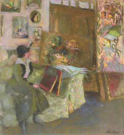 Model na zeleném gauči; Model se zeleným divanem, 1915 od Edouard Vuillard
