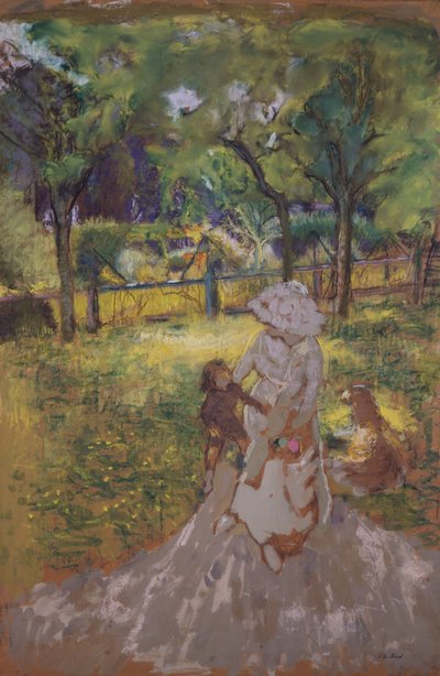 Matka a dítě v zahradě od Edouard Vuillard